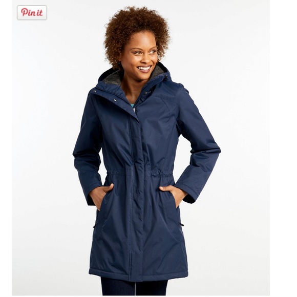 L.L Bean- Women’s Red Winter Warmer Coat (Rain Coat) - XS - Picture 2 of 8